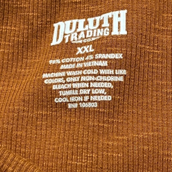 Duluth Burnt Orange Thermal Top Sz XXL - Picture 7 of 7